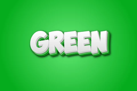 AI,EPS Estilo de texto cómico verde 3d