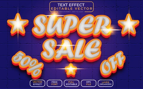 EPS,AI Effet de texte super vente