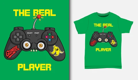 EPS,JPG Diseño de camiseta de videojuegos estilo pop art