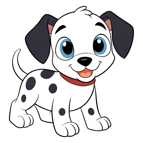 AI,JPG Cute Cartoon Dog Character Illustration