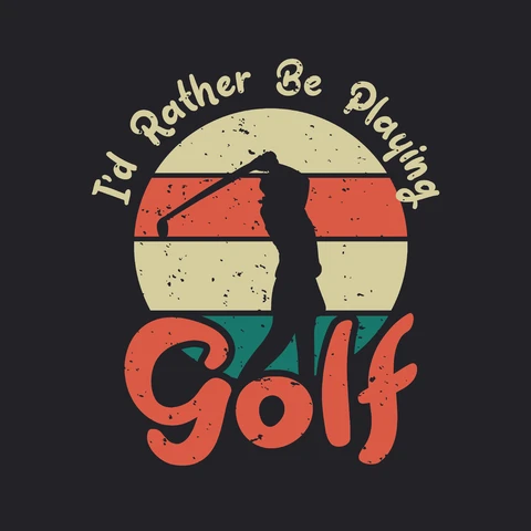 EPS,JPG Vintage Retro Golf T-Shirt Design