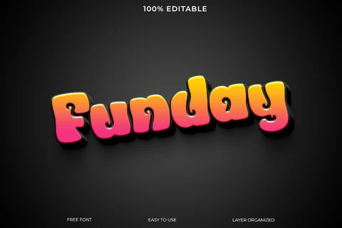 PSD Effetto stile testo Funday
