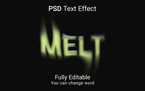 PSD Efeito de estilo de fonte Melt