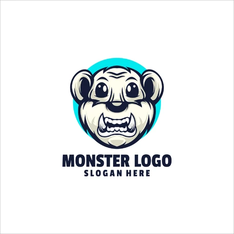 EPS,JPG Design do logotipo do mascote com cores fortes