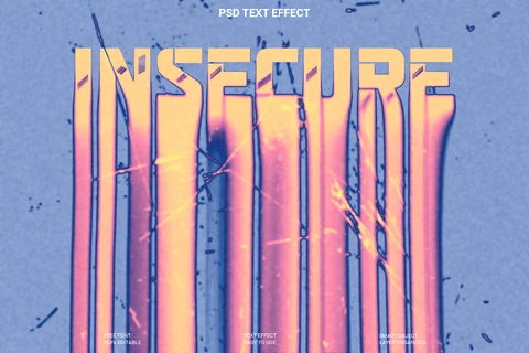 PSD Efecto de estilo de texto inseguro