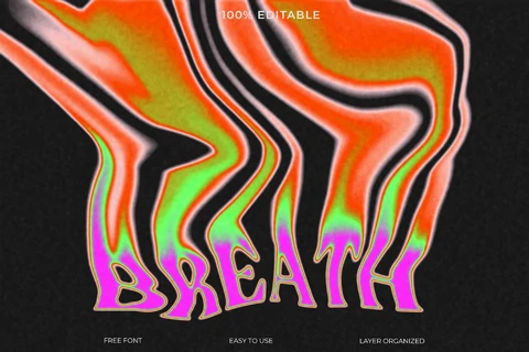 PSD Breath Text Style Effect