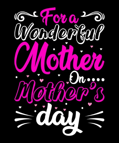 PNG,AI,EPS Para una madre maravillosa en el día de la madre