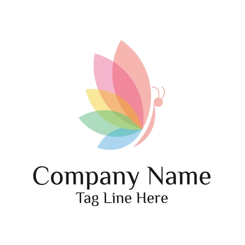 EPS,JPG Modern Watercolor Butterfly Logo Design