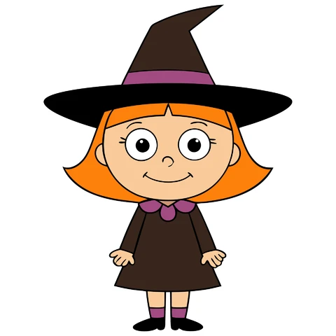 AI,JPG Cartoon Witch Character Illustration