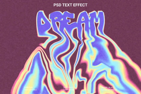 PSD Dream Text Style Effect