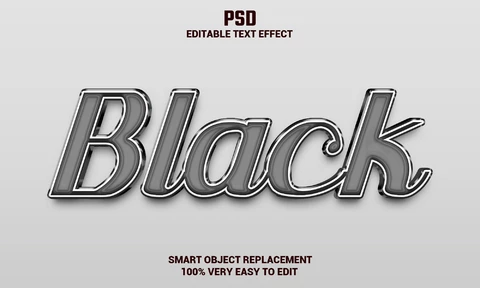 PSD Effet de texte noir