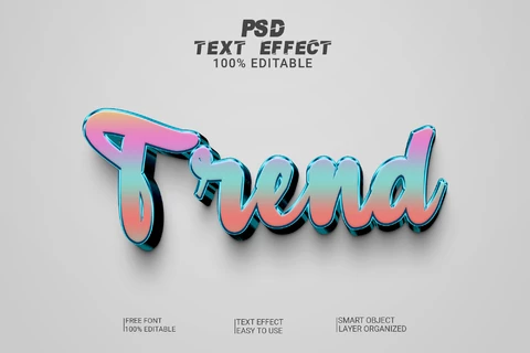PSD Trend Font Style Text Effect
