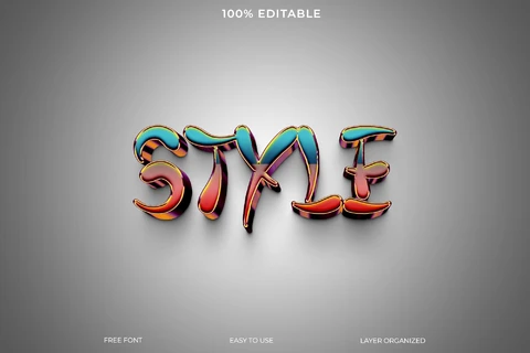 PSD Efecto de estilo de texto