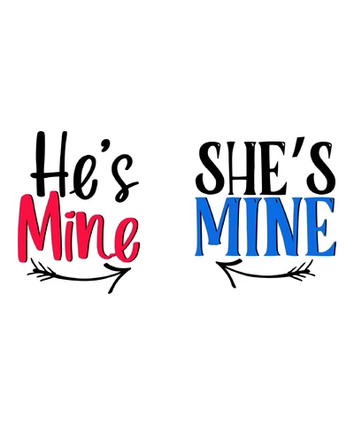 PNG,AI,EPS He's Mine She's Mine