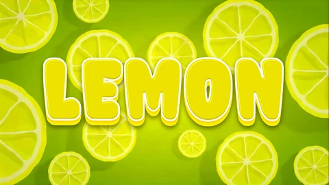 AI,EPS Efeito de texto "Citrus burst lemon