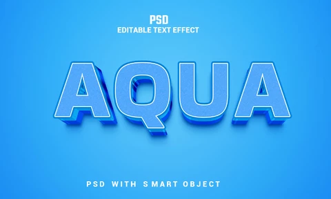 PSD Aqua-Text-Effekt