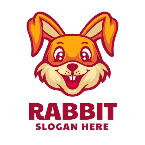 EPS,JPG Cartoon Style Rabbit Logo Design