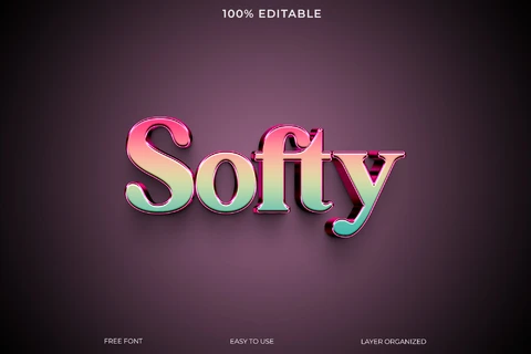 PSD Softy Text Style Effect