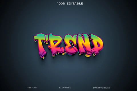 PSD Trend Text Style Effect