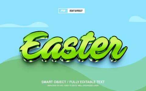 PSD Ostern-Textstileffekt