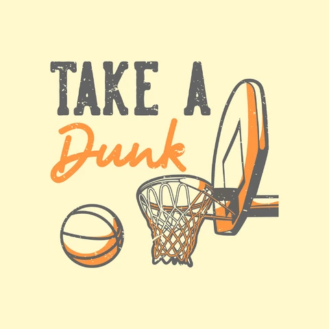 EPS,JPG Vintage Basketball Illustration