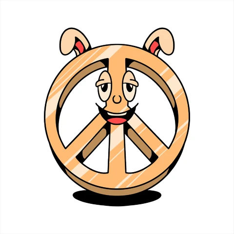 EPS,AI,JPG Happy Peace Character