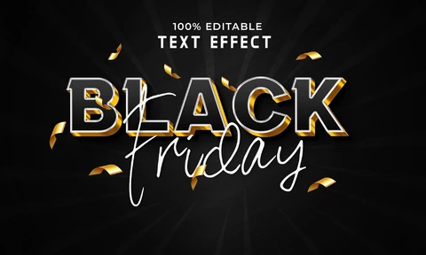PSD Efecto de texto Viernes negro