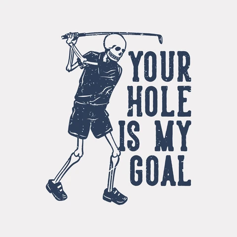 EPS,JPG Vintage Skeleton Golf Illustration