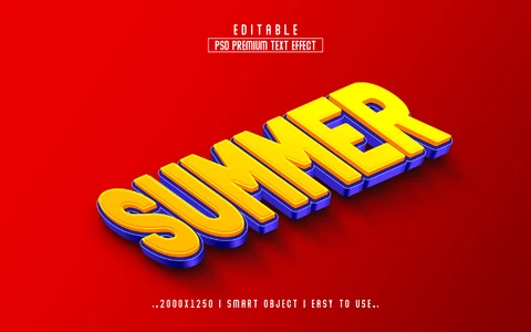 PSD Summer Text Style Effect