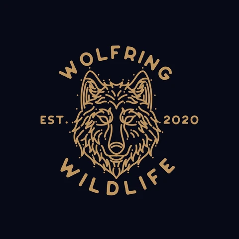 EPS,JPG Vintage Logo Design with Wolf Illustration