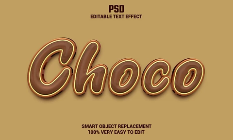 PSD Choco Text Effect