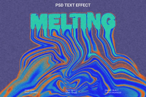 PSD Melting Text Style Effect