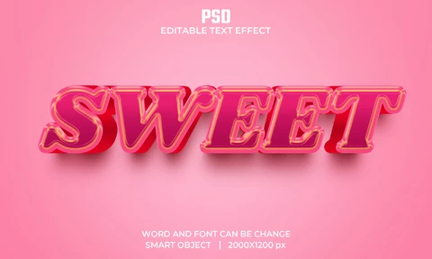 PSD Efeito de texto em 3d