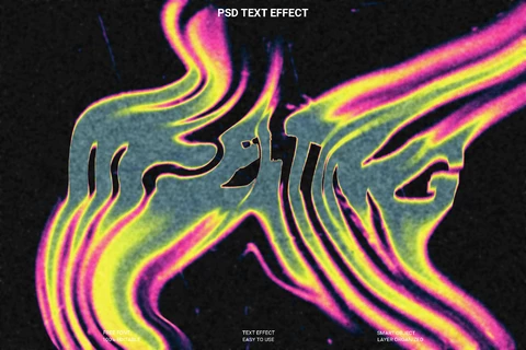 PSD Melting Text Style Effect