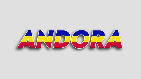 AI,EPS Efeito de texto de Andorra