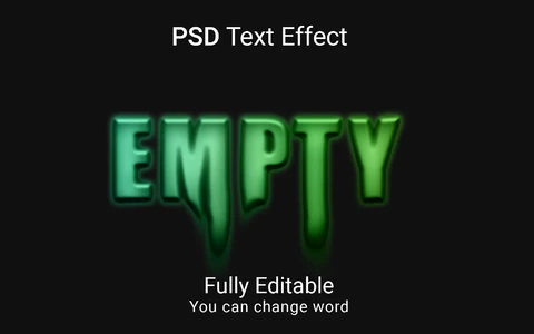 PSD Empty Font Style Effect