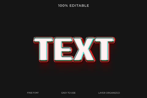 PSD Text Font Style Text Effect