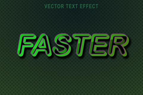 EPS Efeito de estilo de fonte verde mais rápido para jogos