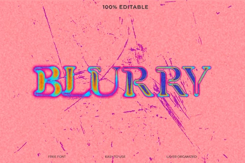 PSD Blurry Thermal Vision Fading Font Style Text Effect