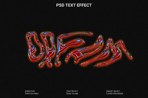 PSD Efeito de estilo de texto dos sonhos