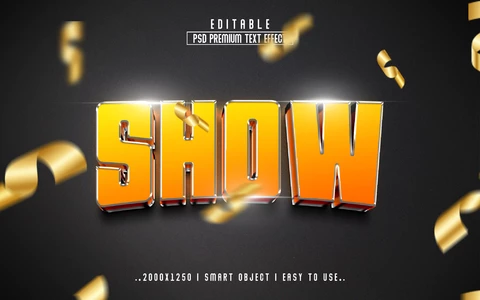 PSD Show Text Style Effect