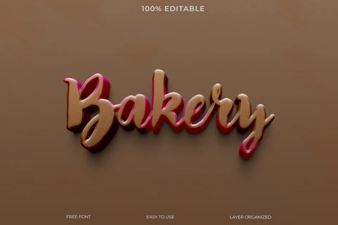 PSD Bakery Text Style Effect
