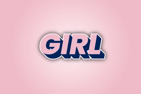 AI,EPS Effet de texte rose tendre pour fille