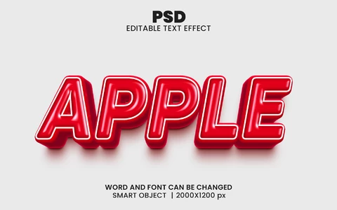 PSD Apple Text Effect