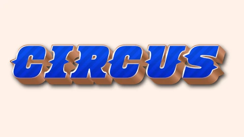 EPS,AI Circo azul efecto texto 3d