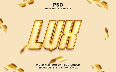 PSD Effetto testo Lux golden party