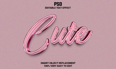 PSD Schattig teksteffect