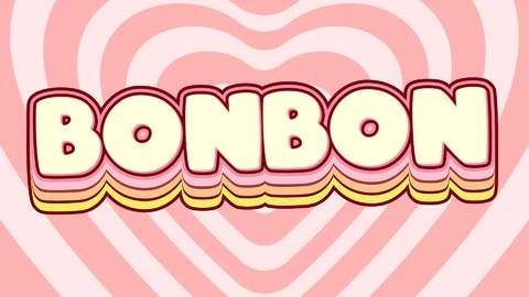 AI,EPS Efeito de texto 3D Bonbon