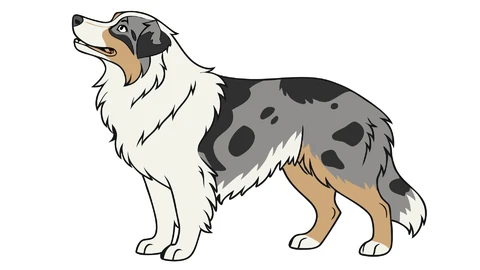 AI,JPG Illustrative Cartoon Style Dog Graphic