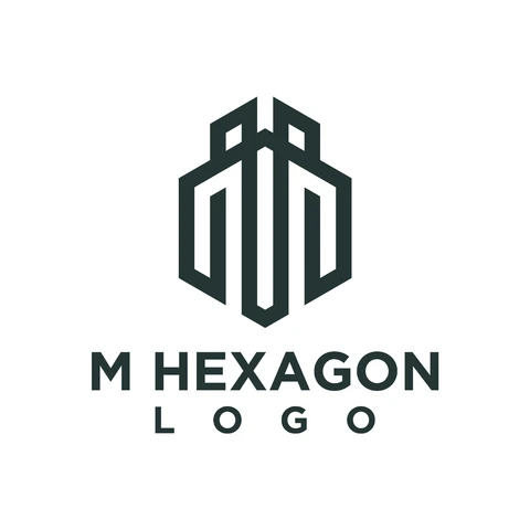 EPS,JPG Diseño moderno y minimalista de logotipo hexagonal